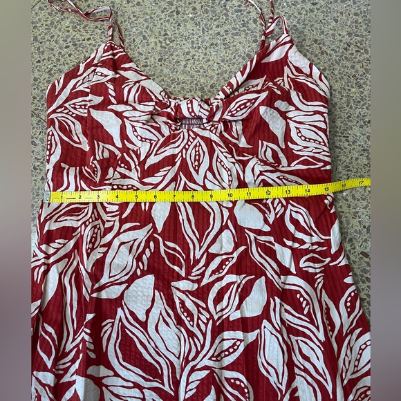 NWOT - Mango Tropical Print Cutout Midi Dress - Picture 7 of 10